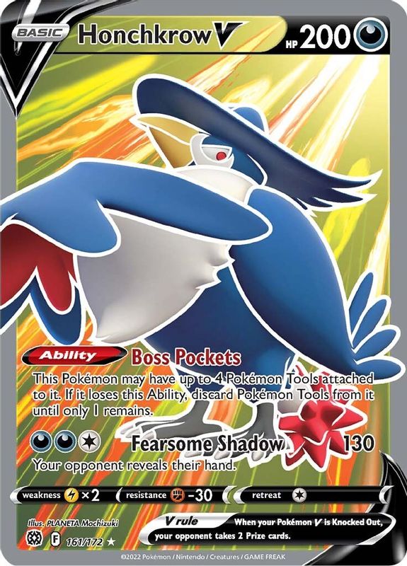 Honchkrow V (Full Art) - 161/172 - Ultra Rare