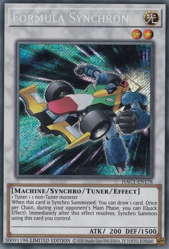 Formula Synchron - HAC1-EN178 - Secret Rare