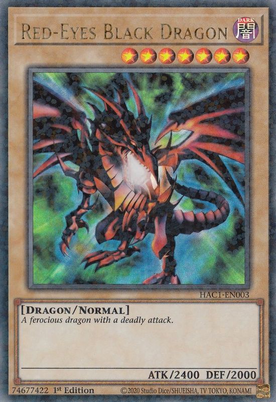 Red-Eyes Black Dragon (Duel Terminal) - HAC1-EN003 - Duel Terminal Technology Ultra Rare