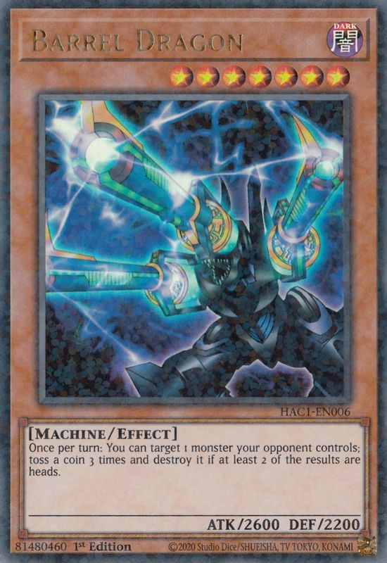 Barrel Dragon (Duel Terminal) - HAC1-EN006 - Duel Terminal Technology Ultra Rare