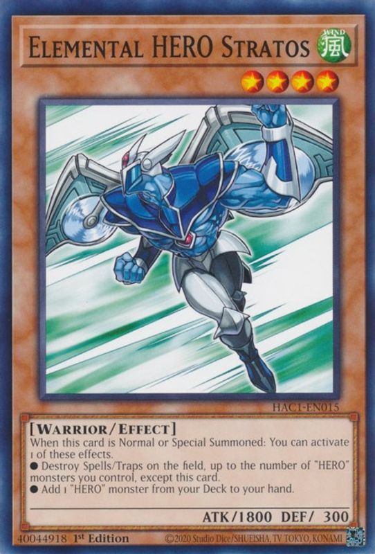 Elemental HERO Stratos - HAC1-EN015 - Common