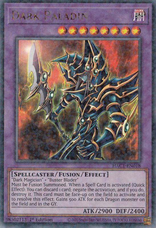 Dark Paladin (Duel Terminal) - HAC1-EN018 - Duel Terminal Technology Ultra Rare