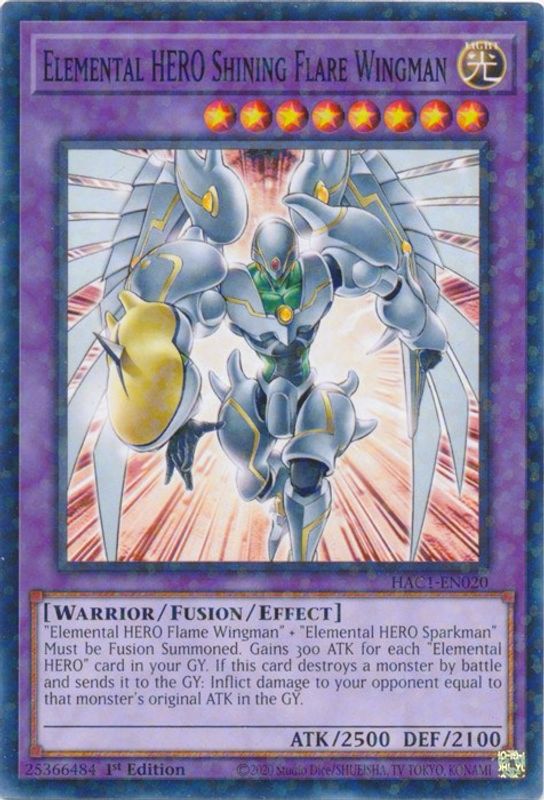 Elemental HERO Shining Flare Wingman (Duel Terminal) - HAC1-EN020 - Duel Terminal Technology Common