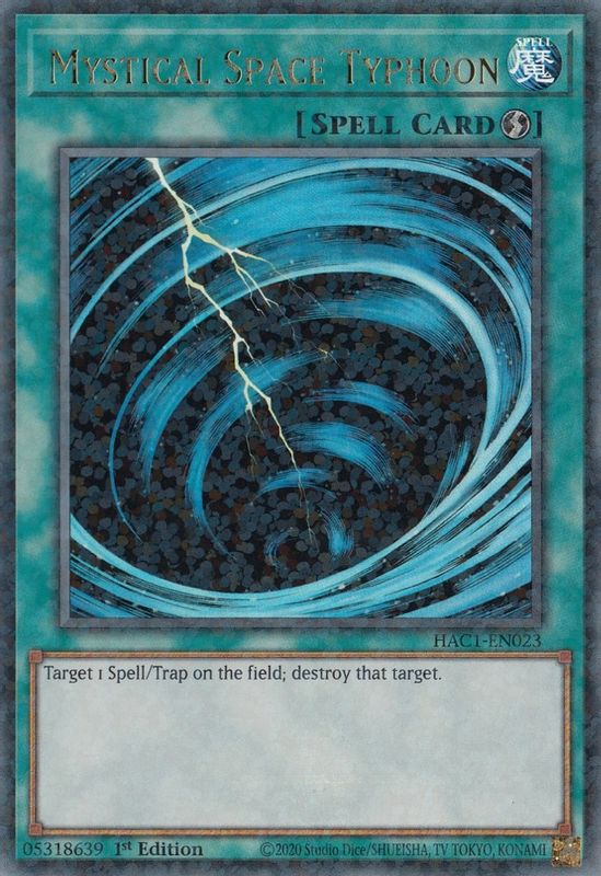 Mystical Space Typhoon (Duel Terminal) - HAC1-EN023 - Duel Terminal Technology Ultra Rare