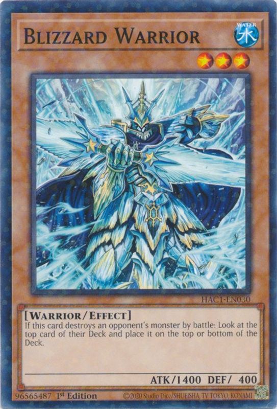 Blizzard Warrior (Duel Terminal) - HAC1-EN030 - Duel Terminal Technology Common