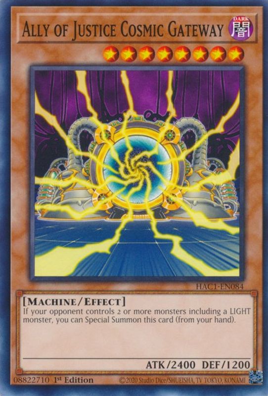 Ally of Justice Cosmic Gateway - HAC1-EN084 - Common