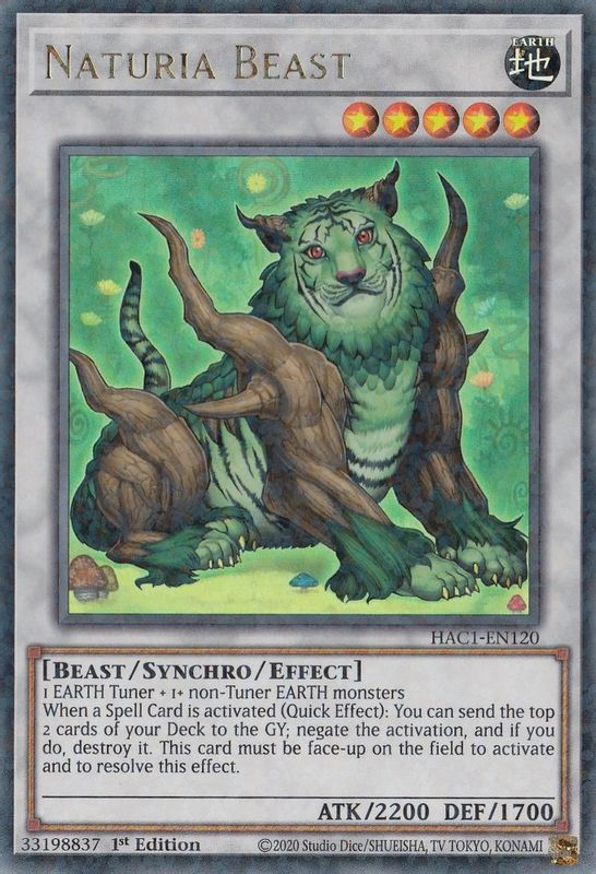 Naturia Beast (Duel Terminal) - HAC1-EN120 - Duel Terminal Technology Ultra Rare