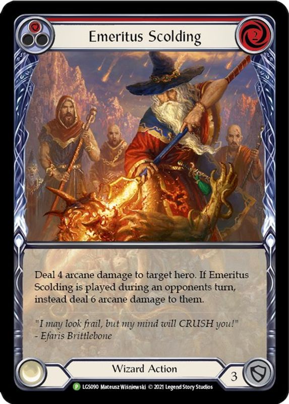 Emeritus Scolding (Red) (Extended Art) - LGS090 - Promo