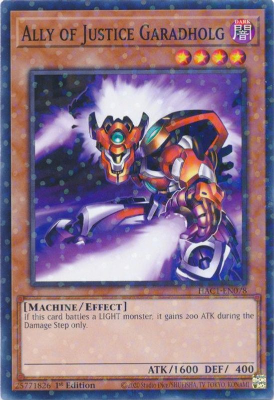 Ally of Justice Garadholg (Duel Terminal) - HAC1-EN078 - Duel Terminal Technology Common