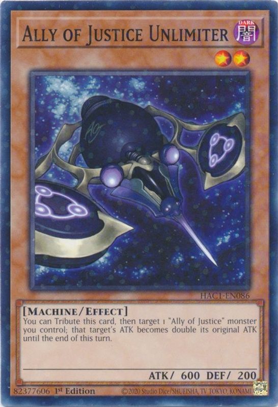 Ally of Justice Unlimiter (Duel Terminal) - HAC1-EN086 - Duel Terminal Technology Common