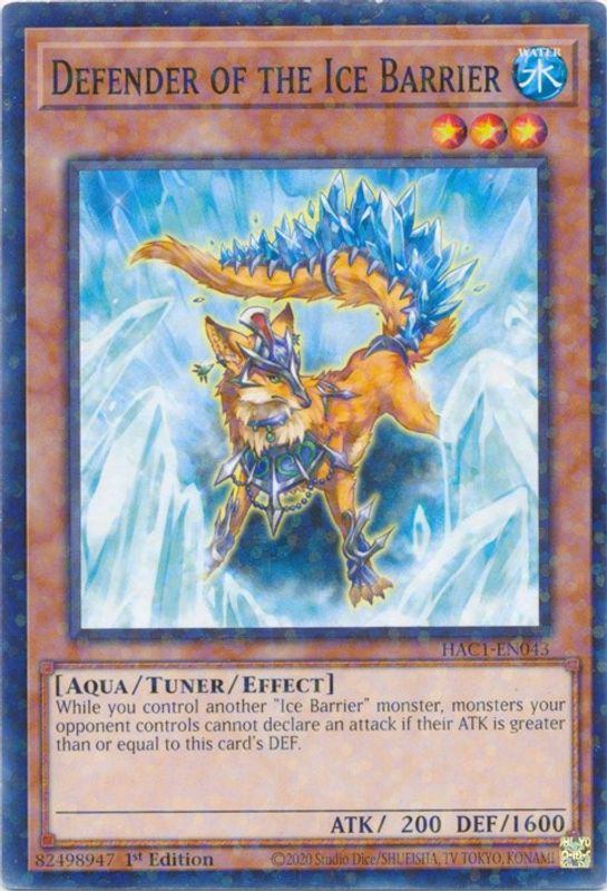 Defender of the Ice Barrier (Duel Terminal) - HAC1-EN043 - Duel Terminal Technology Common