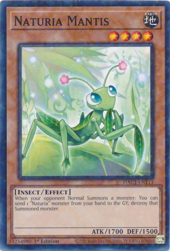 Naturia Mantis (Duel Terminal) - HAC1-EN113 - Duel Terminal Technology Common