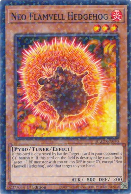 Neo Flamvell Hedgehog (Duel Terminal) - HAC1-EN070 - Duel Terminal Technology Common