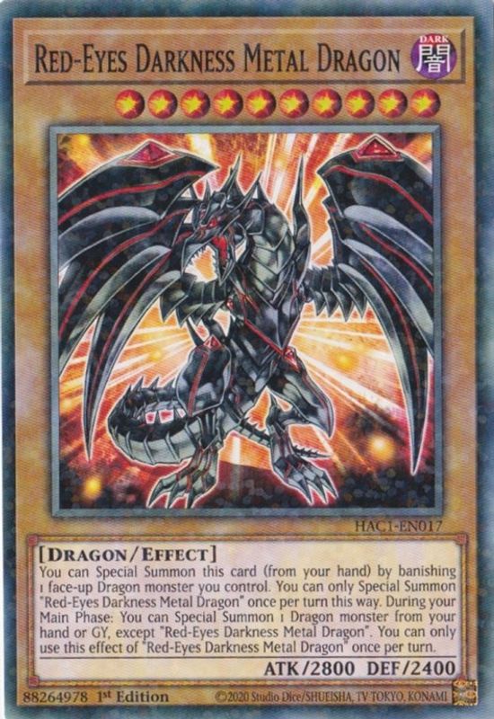 Red-Eyes Darkness Metal Dragon (Duel Terminal) - HAC1-EN017 - Duel Terminal Technology Common