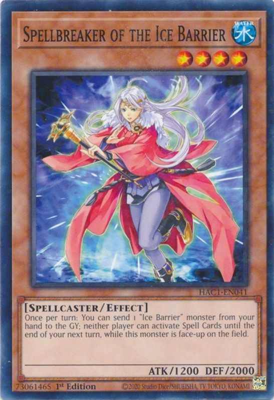 Spellbreaker of the Ice Barrier (Duel Terminal) - HAC1-EN041 - Duel Terminal Technology Common