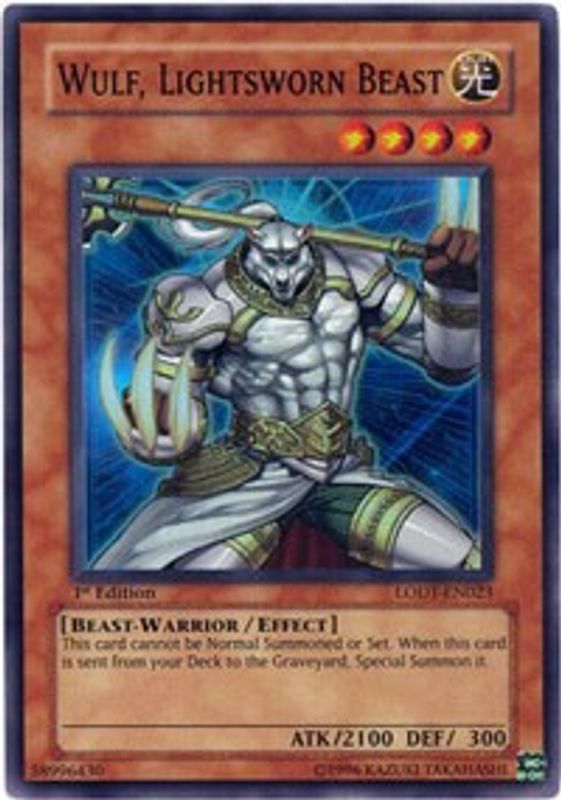 Wulf, Lightsworn Beast - LODT-EN023 - Super Rare