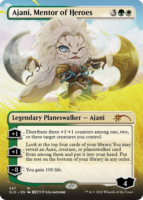 Ajani, Mentor of Heroes (Borderless) - 397 - Mythic