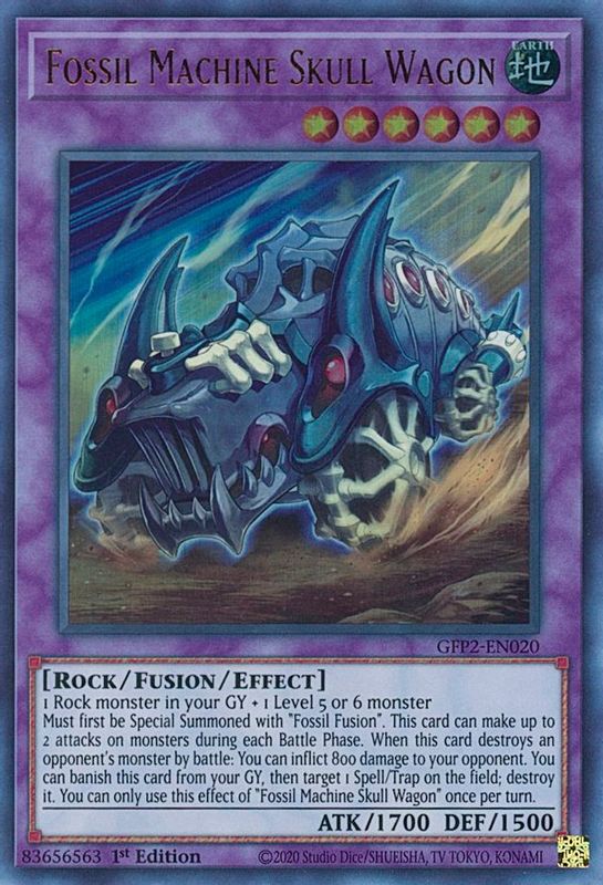 Fossil Machine Skull Wagon - GFP2-EN020 - Ultra Rare