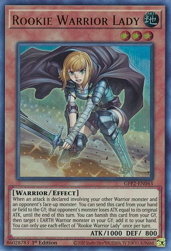 Rookie Warrior Lady - GFP2-EN043 - Ultra Rare