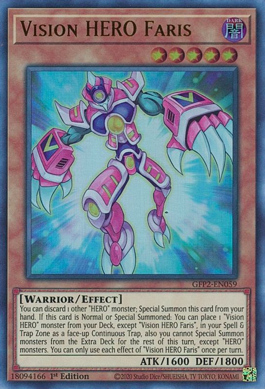 Vision HERO Faris - GFP2-EN059 - Ultra Rare