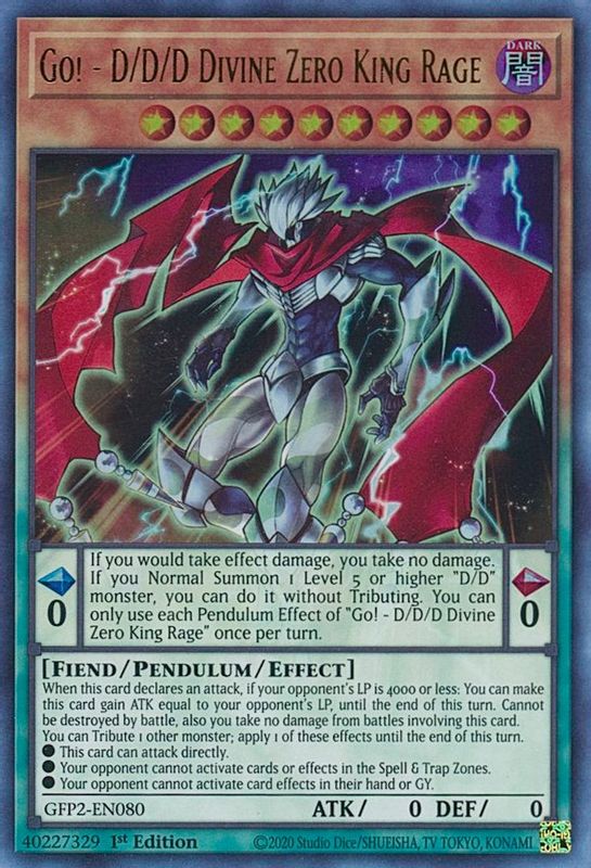 Go! - D/D/D Divine Zero King Rage - GFP2-EN080 - Ultra Rare