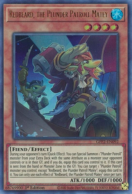 Redbeard, the Plunder Patroll Matey - GFP2-EN092 - Ultra Rare