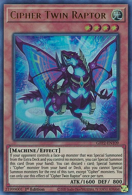 Cipher Twin Raptor - GFP2-EN109 - Ultra Rare