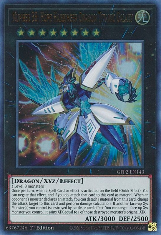 Number 38: Hope Harbinger Dragon Titanic Galaxy - GFP2-EN143 - Ultra Rare