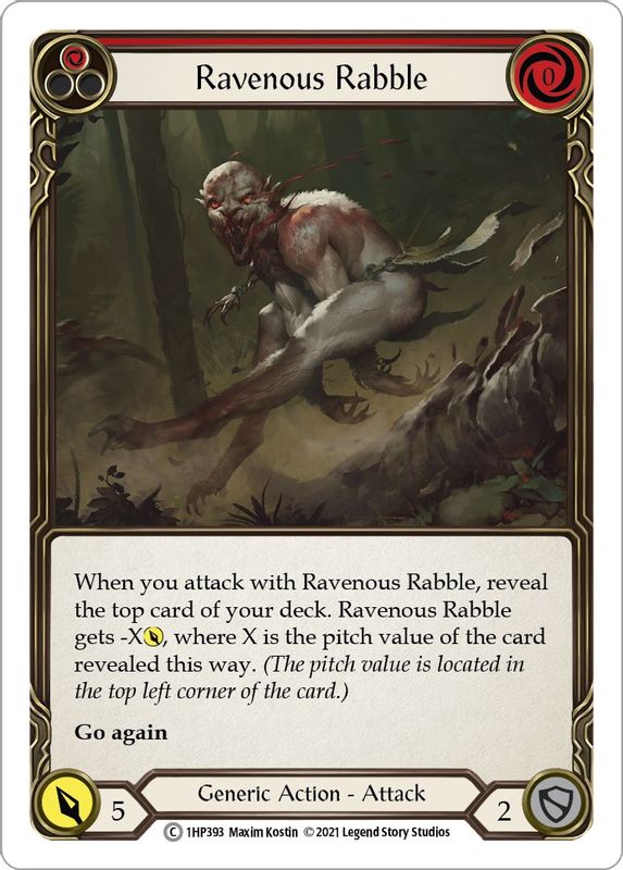 Ravenous Rabble (Red) - 1HP393 - Common