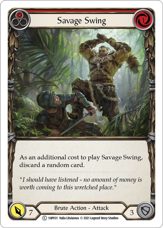 Savage Swing (Red) - 1HP031 - Common