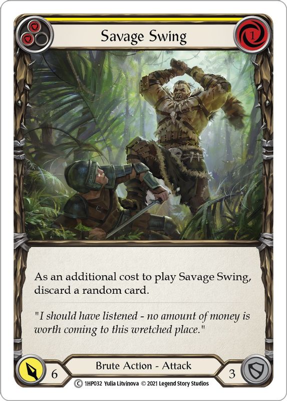 Savage Swing (Yellow) - 1HP032 - Common