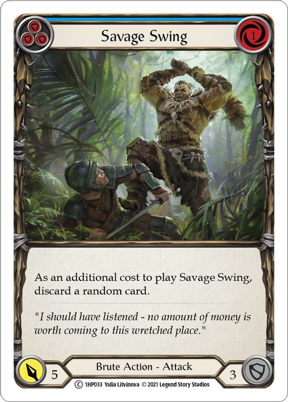 Savage Swing (Blue) - 1HP033 - Common