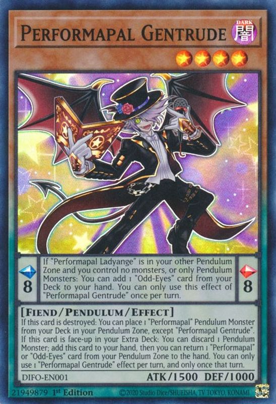 Performapal Gentrude - DIFO-EN001 - Super Rare