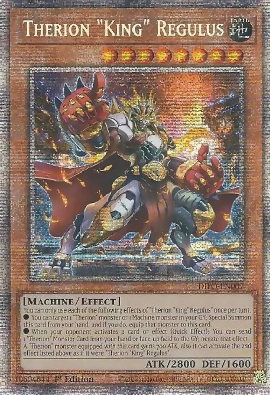 Therion "King" Regulus (Starlight Rare) - DIFO-EN007 - Starlight Rare