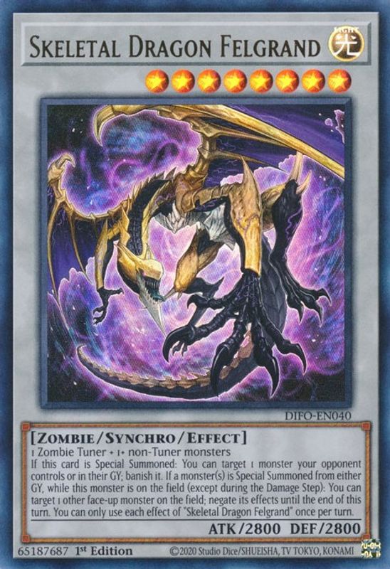 Skeletal Dragon Felgrand - DIFO-EN040 - Ultra Rare