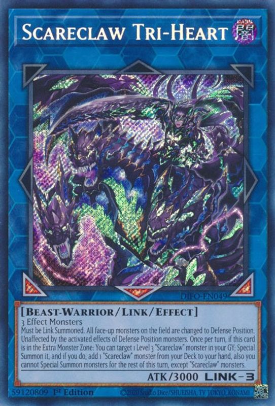 Scareclaw Tri-Heart - DIFO-EN049 - Secret Rare