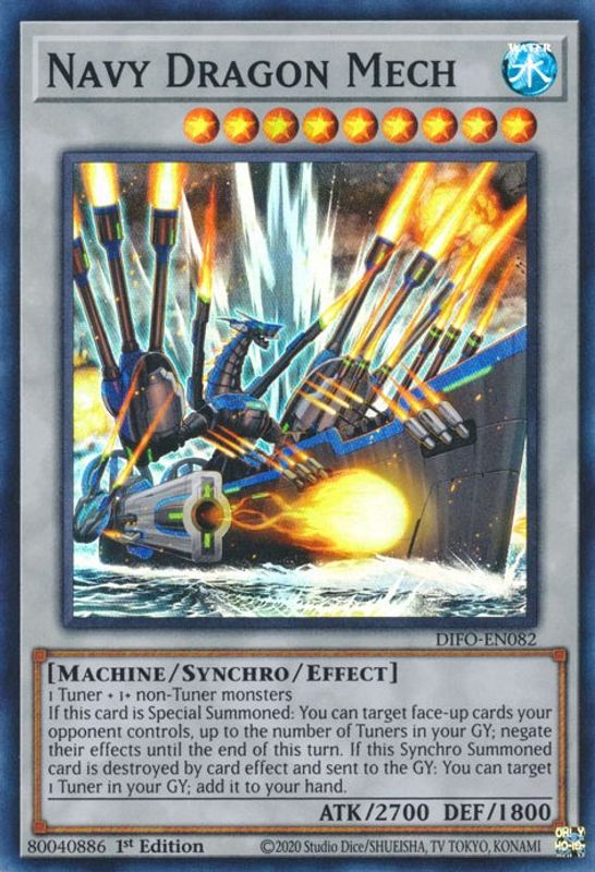 Navy Dragon Mech - DIFO-EN082 - Super Rare