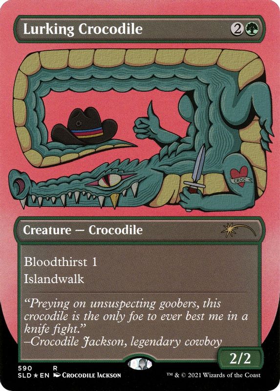 Lurking Crocodile (Foil Etched) - 590 - Rare