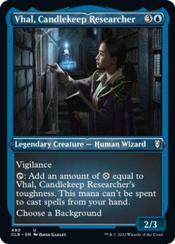 Vhal, Candlekeep Researcher (Foil Etched) - 490 - Uncommon