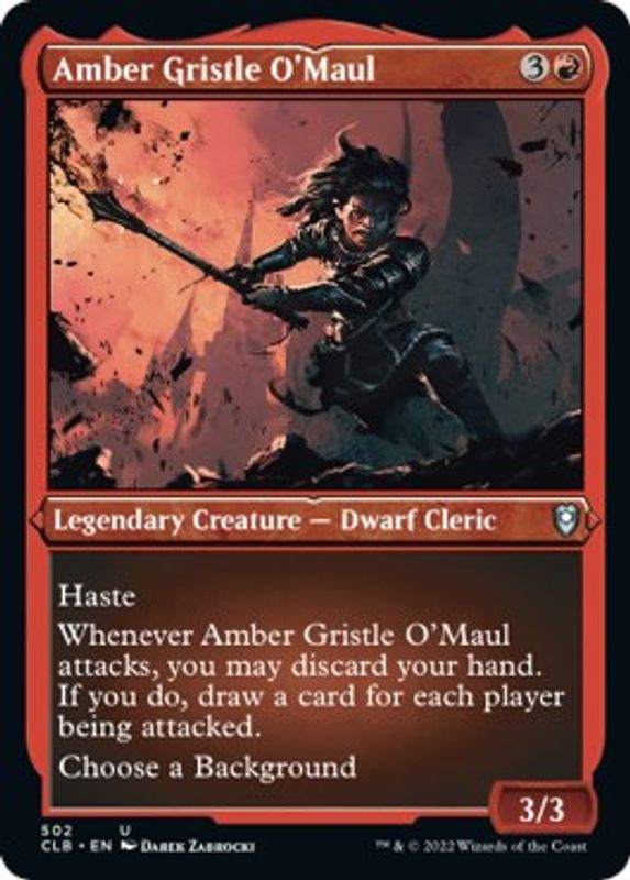 Amber Gristle O'Maul (Foil Etched) - 502 - Uncommon