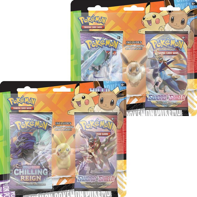 Pokemon TCG: Back to School Eraser Blister [Set of 2]