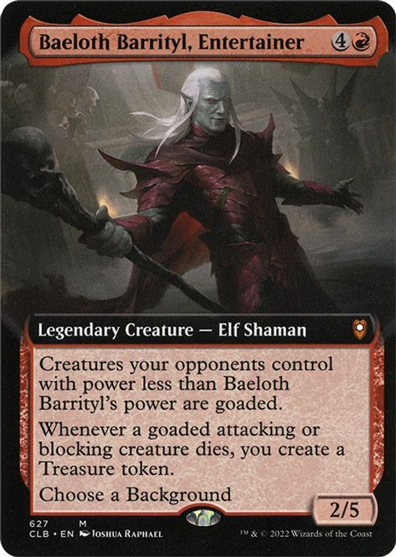 Baeloth Barrityl, Entertainer (Extended Art) - 627 - Mythic