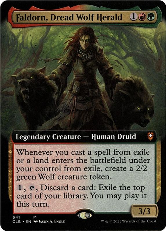 Faldorn, Dread Wolf Herald (Extended Art) - 641 - Mythic