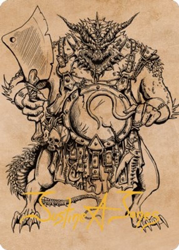 Thrakkus the Butcher Art Card (Gold-Stamped Signature) - 77 - Special