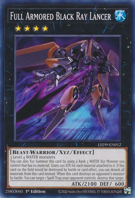 Full Armored Black Ray Lancer - LED9-EN012 - Common / Short Print