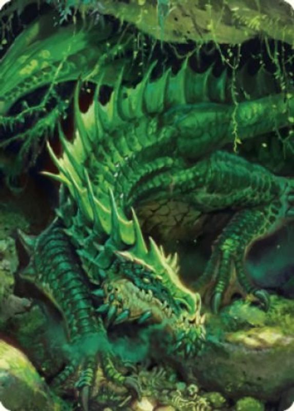 Adult Green Dragon Art Card - 1 - Special