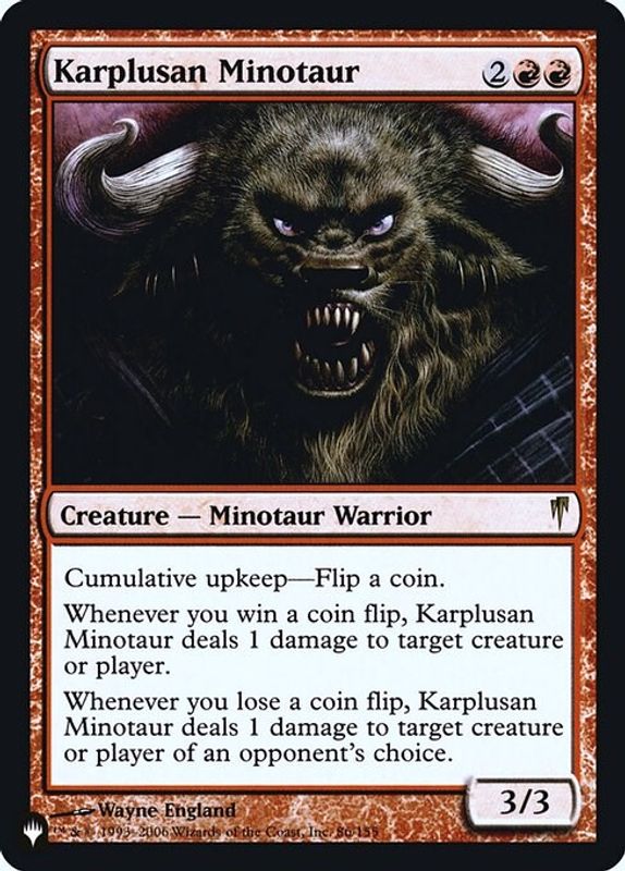 Karplusan Minotaur - 86 - Rare