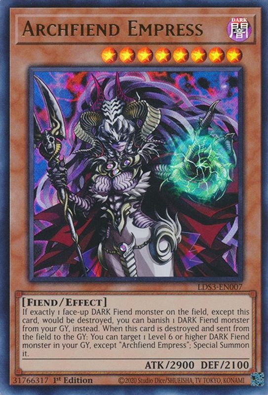 Archfiend Empress - LDS3-EN007 - Ultra Rare