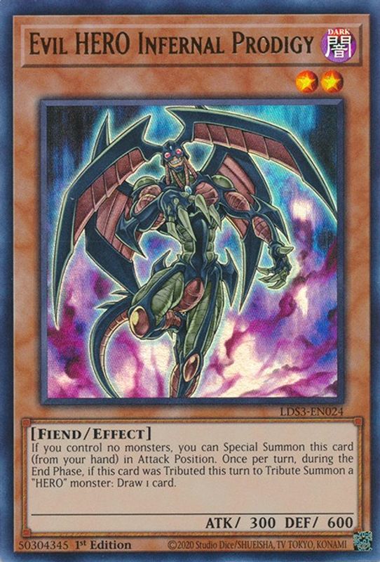 Evil HERO Infernal Prodigy - LDS3-EN024 - Ultra Rare