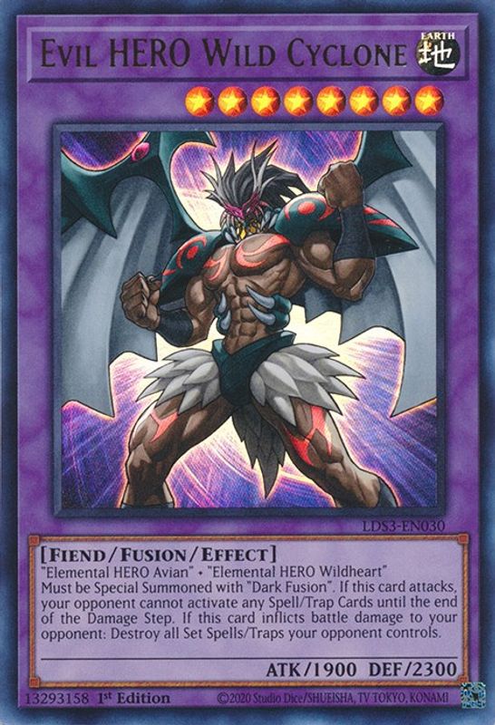 Evil HERO Wild Cyclone - LDS3-EN030 - Ultra Rare